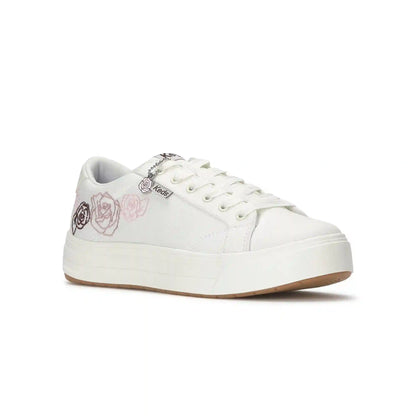 Park Canvas Rose Embroidery Lace Up
