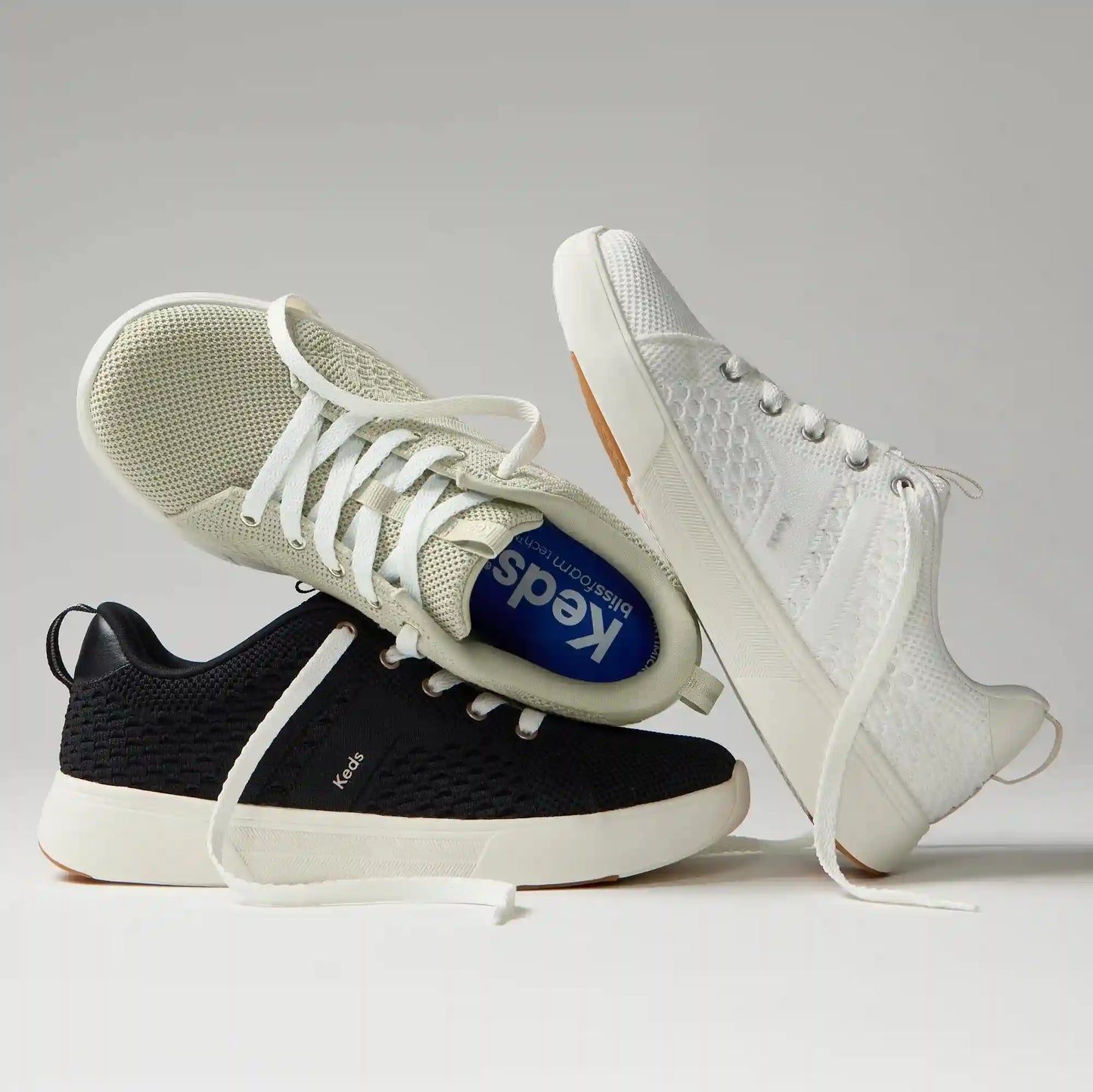 BlissWalk Textured Knit Lace-Up