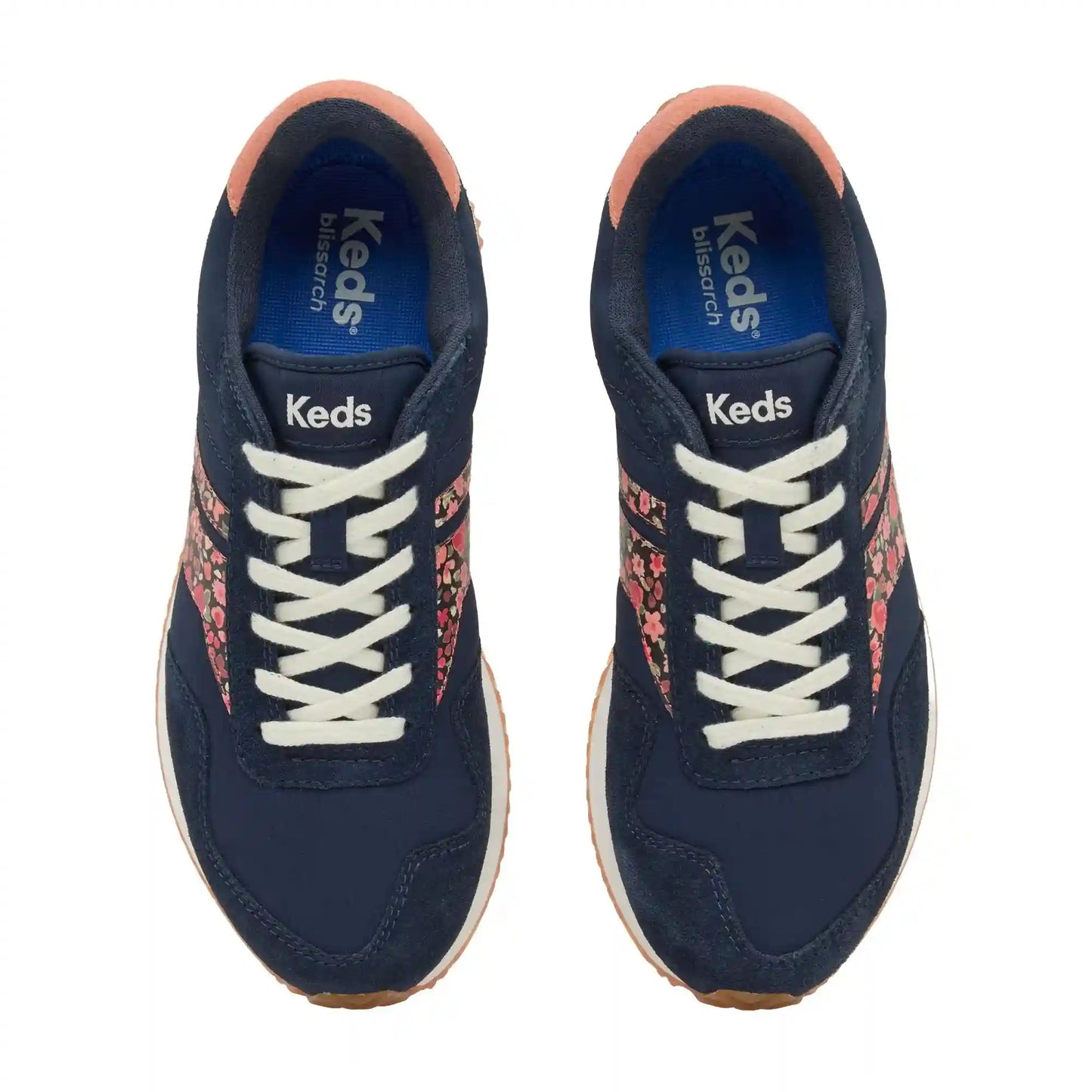 Rena Nylon/Suede Ditsy Rose Lace-Up