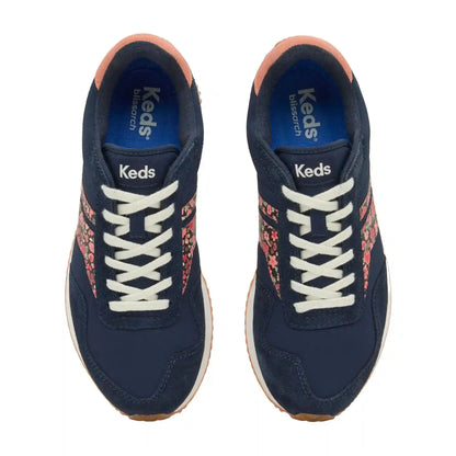 Rena Nylon/Suede Ditsy Rose Lace-Up