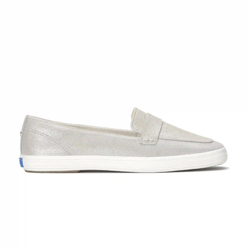 Square Toe Loafer Glitter Suede
