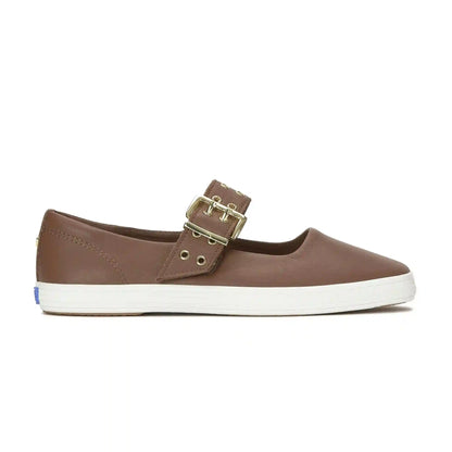 Square Toe Mary Jane Leather Grommet Buckle