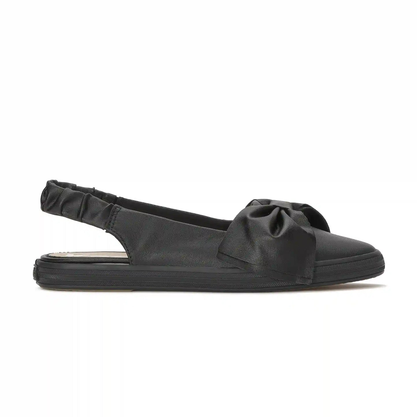 Point Slingback Leather Bow
