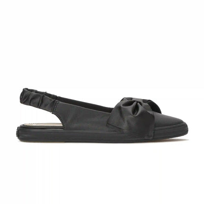 Point Slingback Leather Bow
