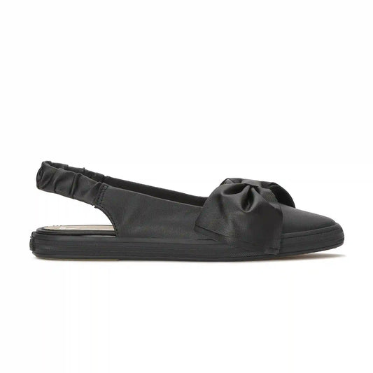 Point Slingback Leather Bow