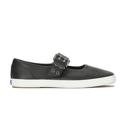 Square Toe Mary Jane Leather Grommet Buckle