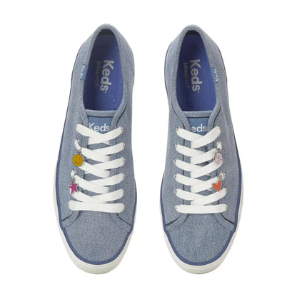 Triple Up Denim Charm Lace Up