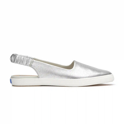 Point Slingback Washed Metallic Leather