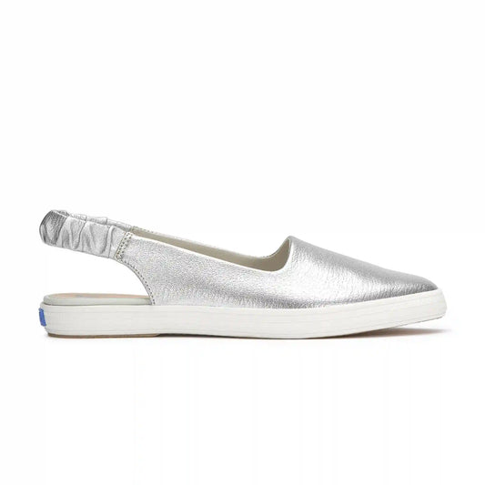 Point Slingback Washed Metallic Leather