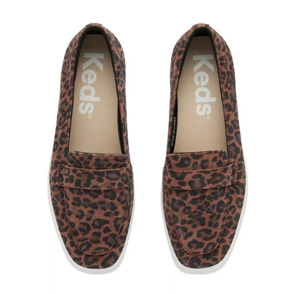 Square Toe Loafer Jaguar Printed Suede