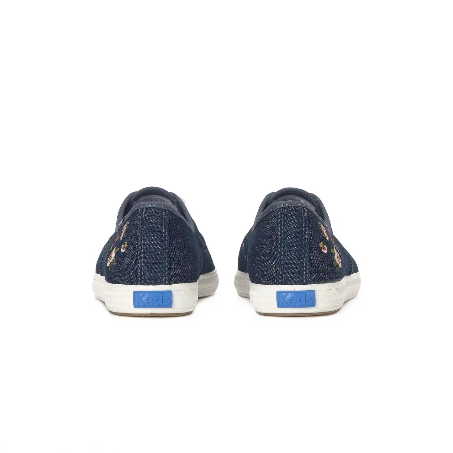 Champion Point Low Denim Ditsy Rose Embroidery Lace-Up
