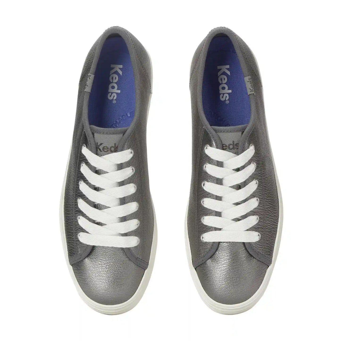 Triple Up Metallic Leather Lace Up