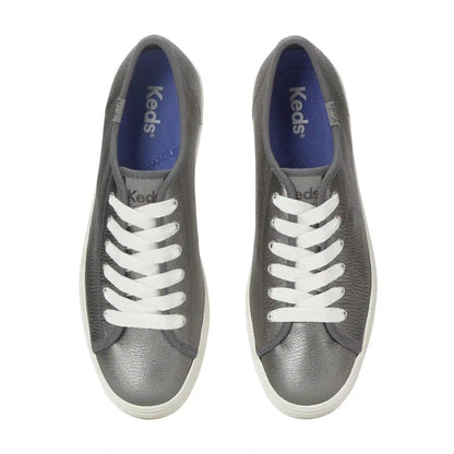 Triple Up Metallic Leather Lace Up