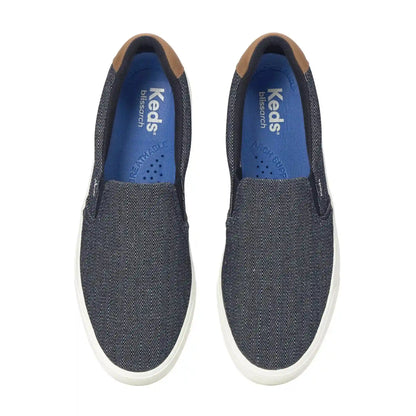 Pursuit Herringbone Chambray Slip-On