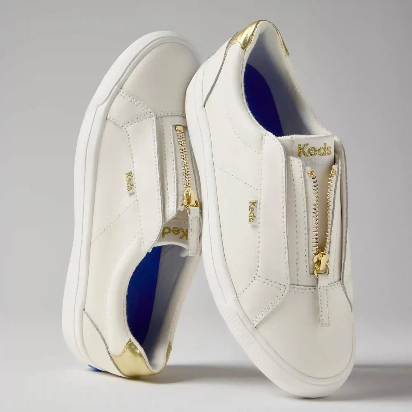 Pursuit Zip Leather Metallic Heel