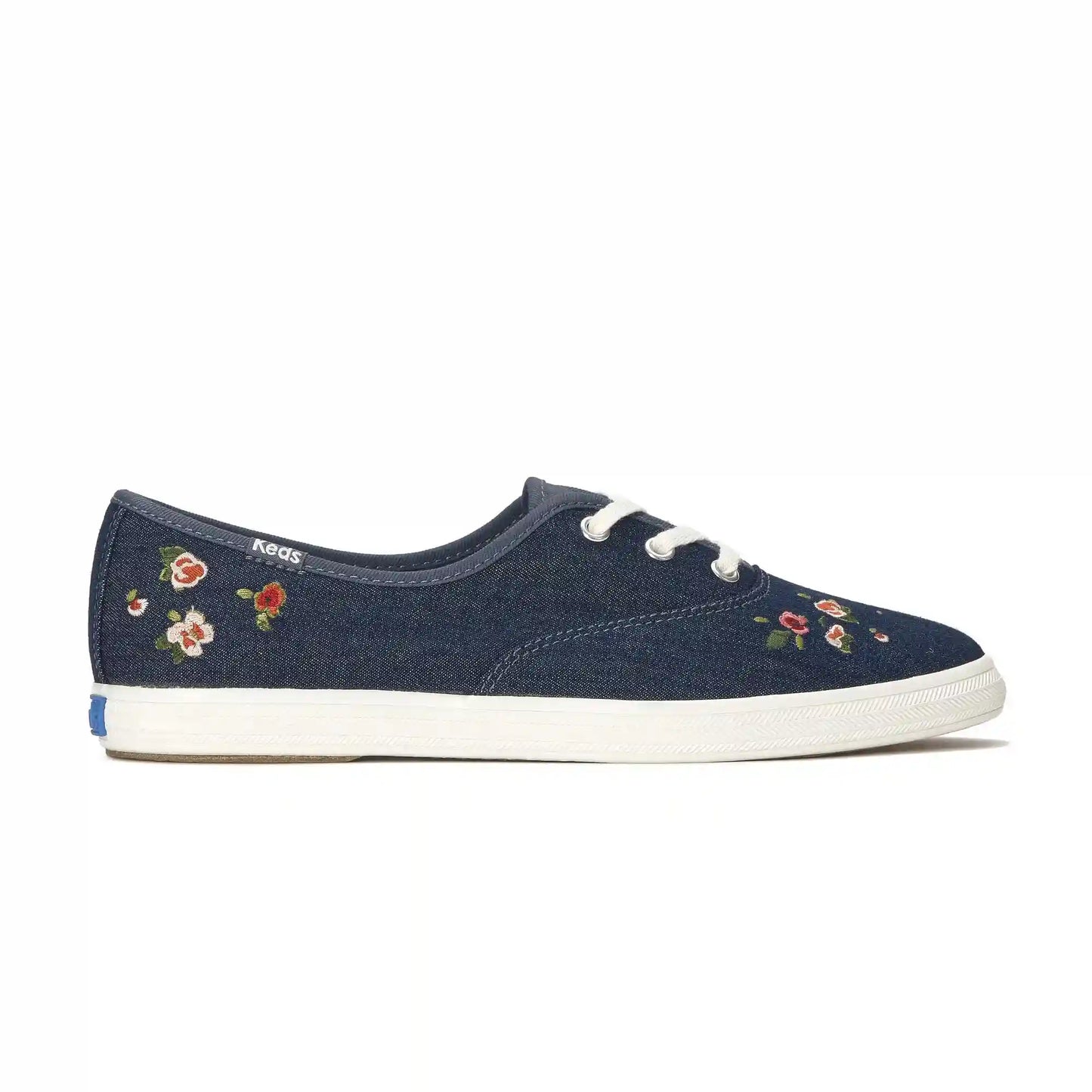 Champion Point Low Denim Ditsy Rose Embroidery Lace-Up