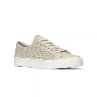 Jump Kick Perforated Leather Lace Up