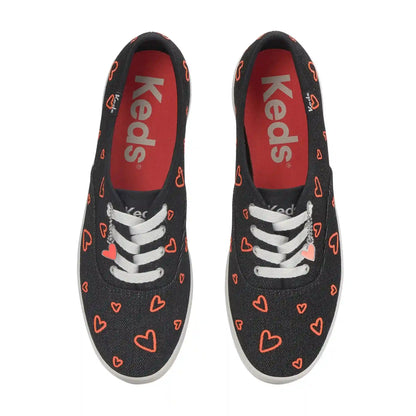 Champion Denim Heart Embroidery Lace Up