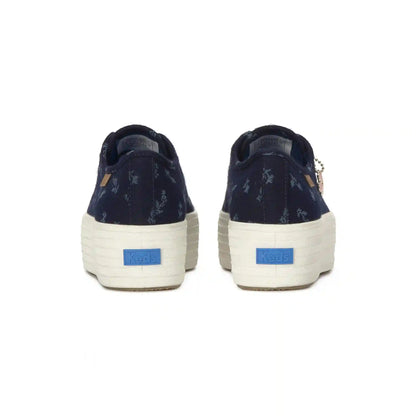 Triple Up Chambray Floral Jacquard Charm Lace-Up