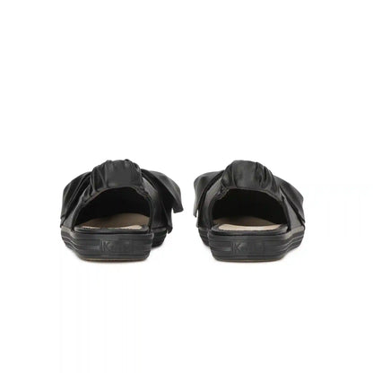 Point Slingback Leather Bow