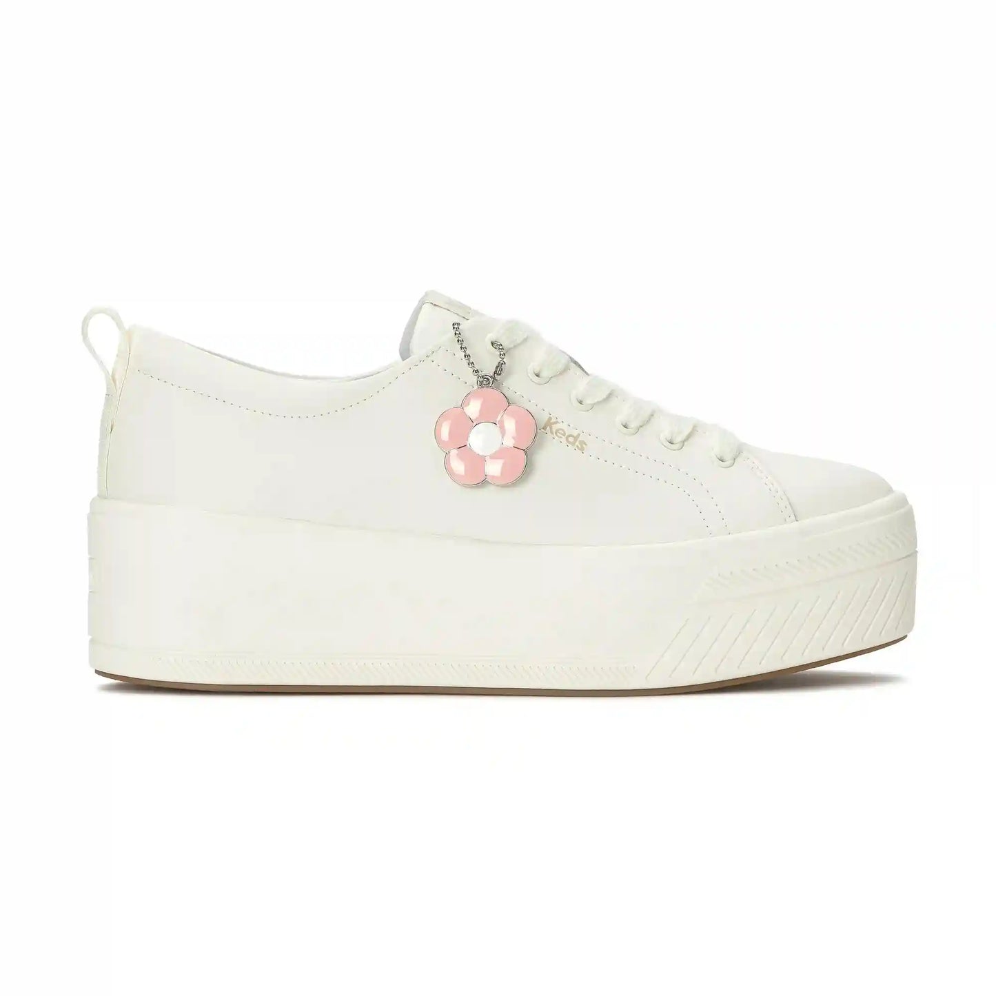 Skyler Leather Daisy Charm Lace-Up