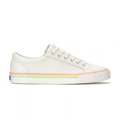 Jump Kick Leather Foxing Stripe Lace-Up