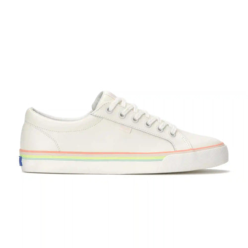 Jump Kick Leather Foxing Stripe Lace-Up