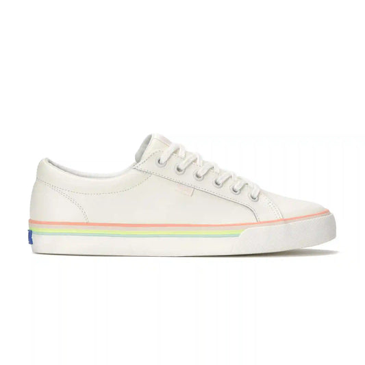 Jump Kick Leather Foxing Stripe Lace-Up