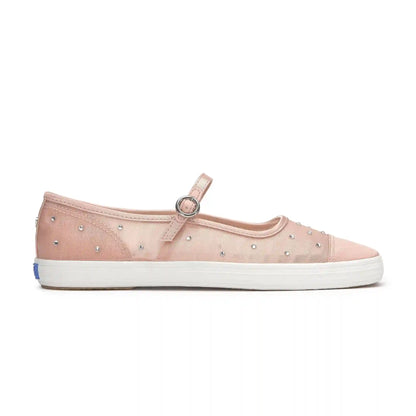 Square Toe Mary Jane Sheer Mesh Jewels