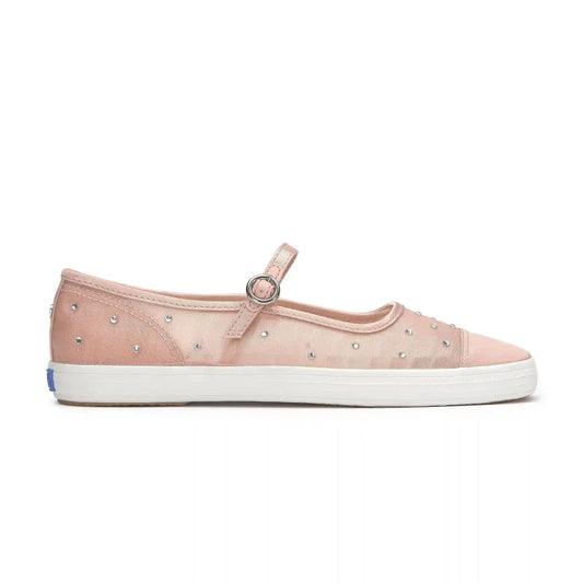 Square Toe Mary Jane Sheer Mesh Jewels