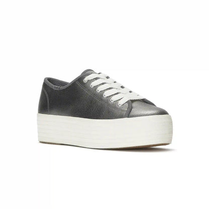 Triple Up Metallic Leather Lace Up