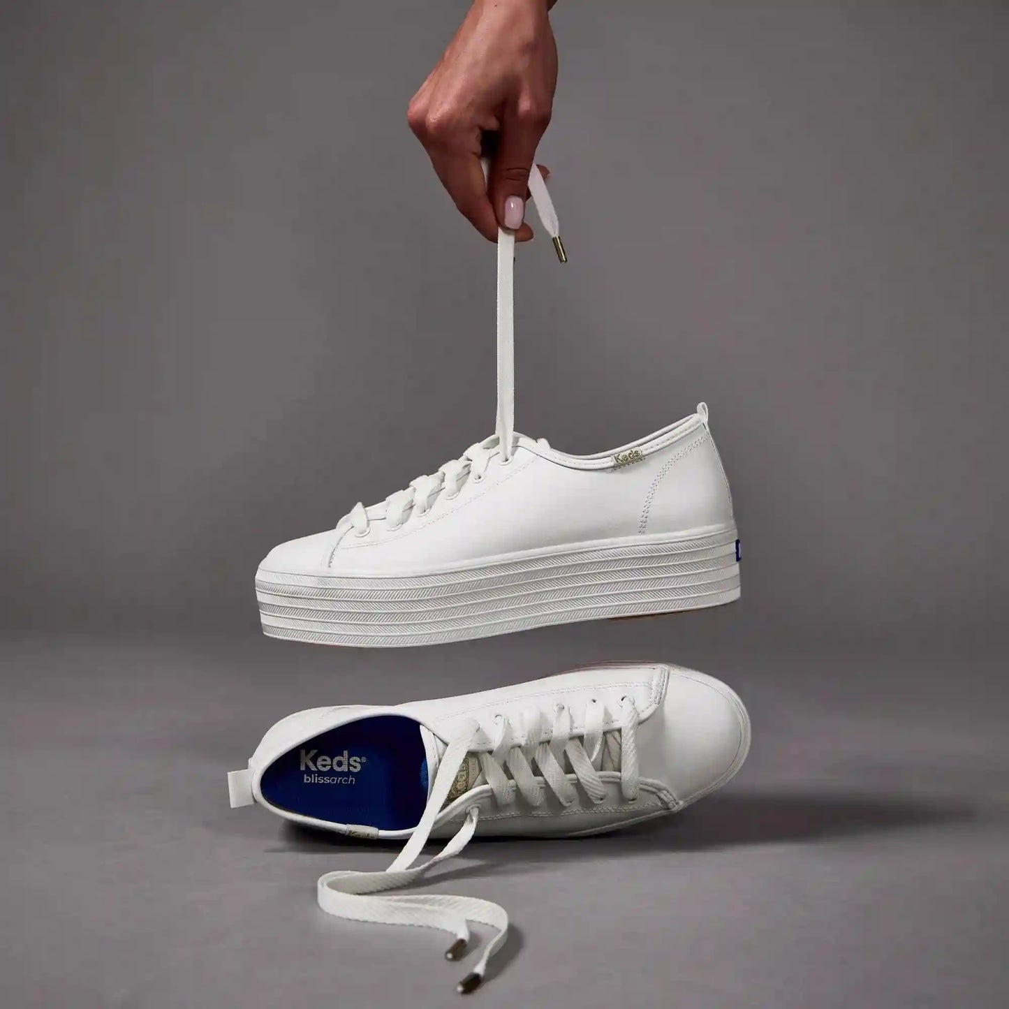 Triple Up Leather Lace-Up
