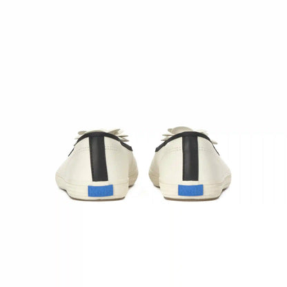 Maisie Ballet Toe Cap Leather Flower Applique
