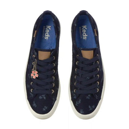 Triple Up Chambray Floral Jacquard Charm Lace-Up