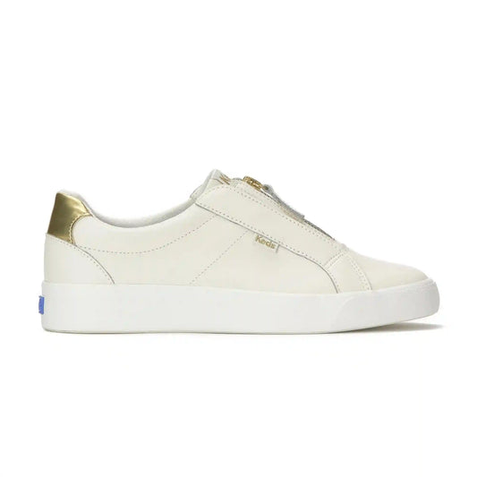 Pursuit Zip Leather Metallic Heel