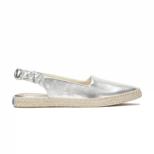 Point Slingback Metallic Leather Jute Foxing