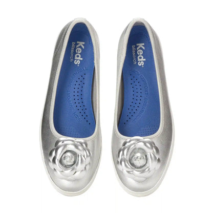 Maisie Ballet Metallic Leather Flower Applique
