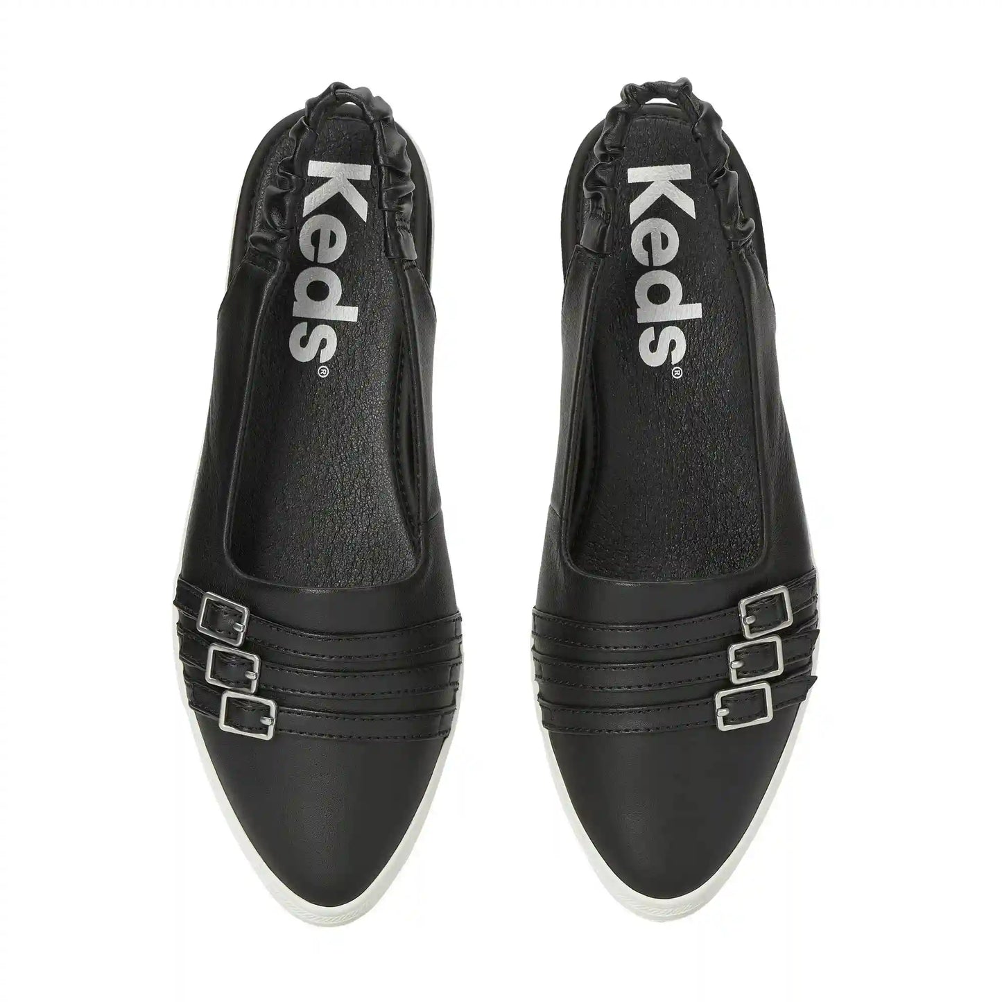 Point Slingback Leather Deco Buckles