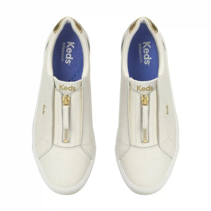 Pursuit Zip Leather Metallic Heel