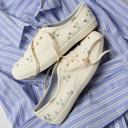 Champion Canvas Floral Embroidery Lace-Up