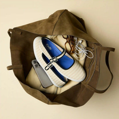 Maisie Mary Jane Printed Stripe Twill