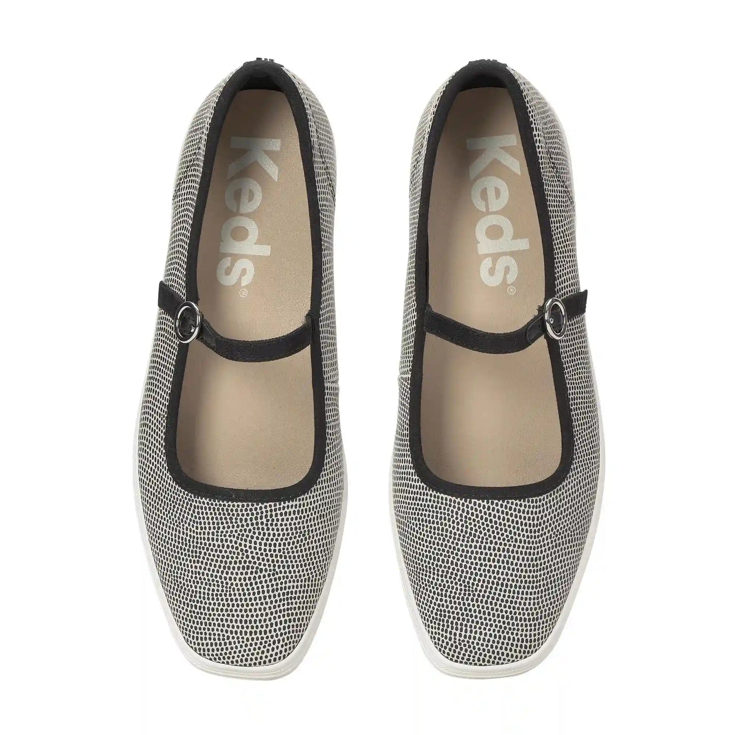 Square Toe Mary Jane Dalmata Leather